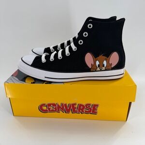 Converse Tom & Jerry Chuck Taylor All Star Shoes Mens 9.5 Black A15113C‎ New NIB